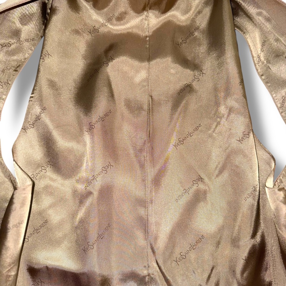Yves‎ Saint Laurent Vest Mens Taupe Bronze Classic Formal YSL Buttoned Waistcoat - Picture 7 of 8